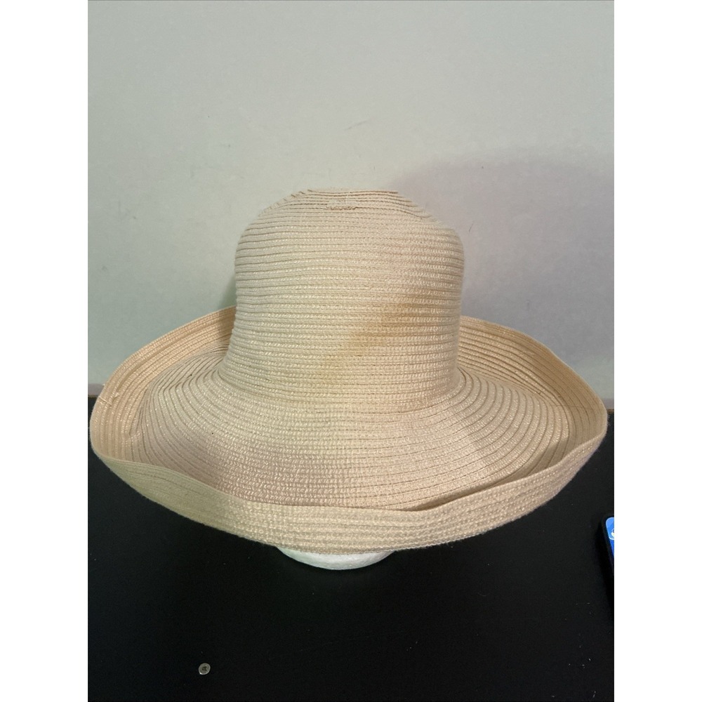 Wallaroo Sydney Cream Off-White Adjustable Sun Hat Ivory STAIN
